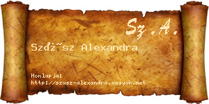 Szüsz Alexandra névjegykártya
